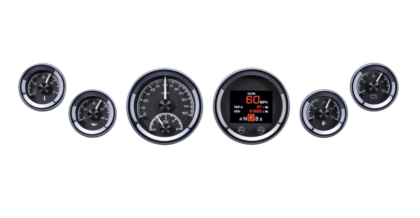 Dakota Digital Dakota Digital HDX Series Universal Round Analog Gauge Kits HDX-2060-K Autofit