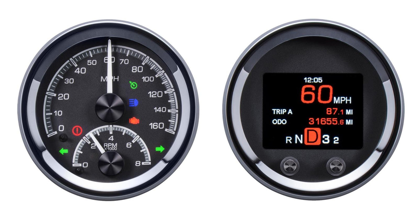 Dakota Digital Dakota Digital HDX Series Universal Round Analog Gauge Kits HDX-2060-K Autofit