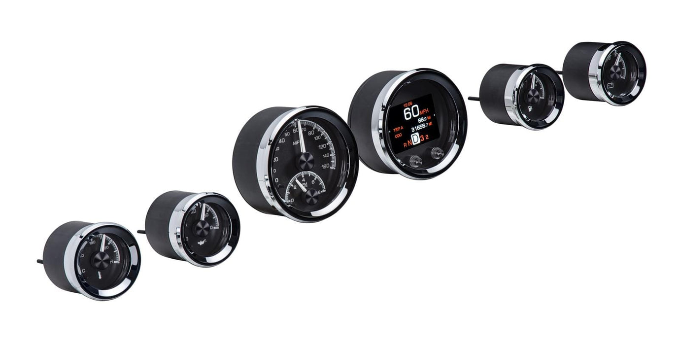 Dakota Digital Dakota Digital HDX Series Universal Round Analog Gauge Kits HDX-2060-K Autofit