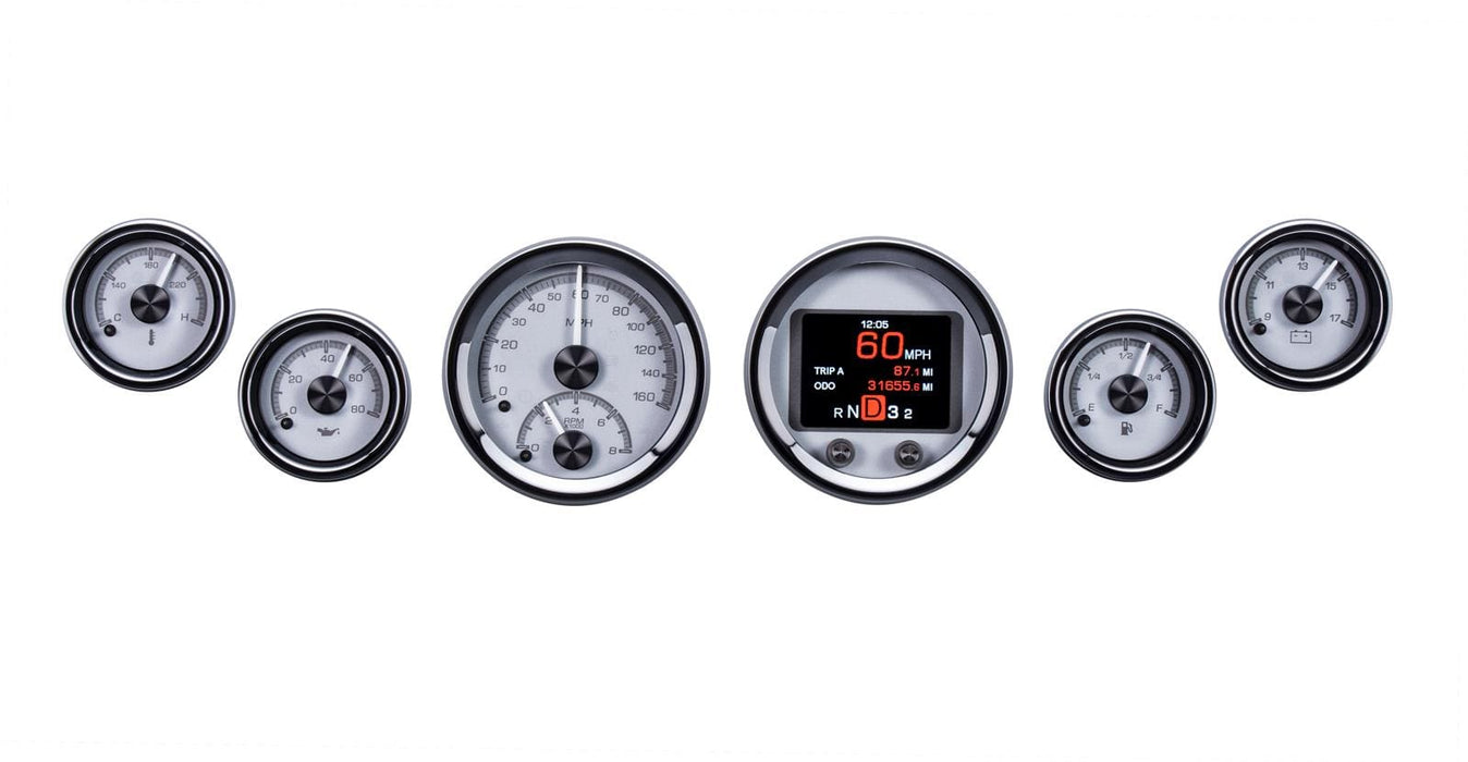 Dakota Digital Dakota Digital HDX Series Universal Round Analog Gauge Kits HDX-2060-S Autofit