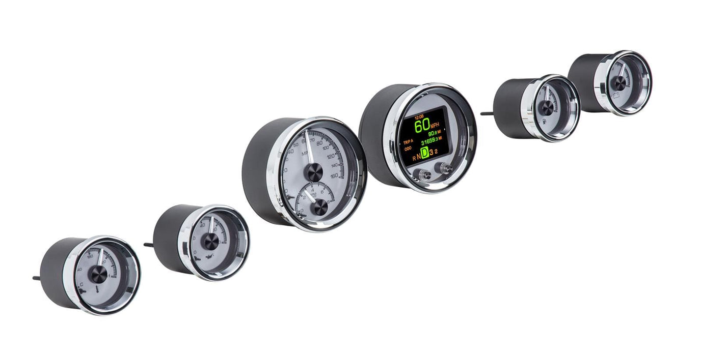 Dakota Digital Dakota Digital HDX Series Universal Round Analog Gauge Kits HDX-2060-S Autofit