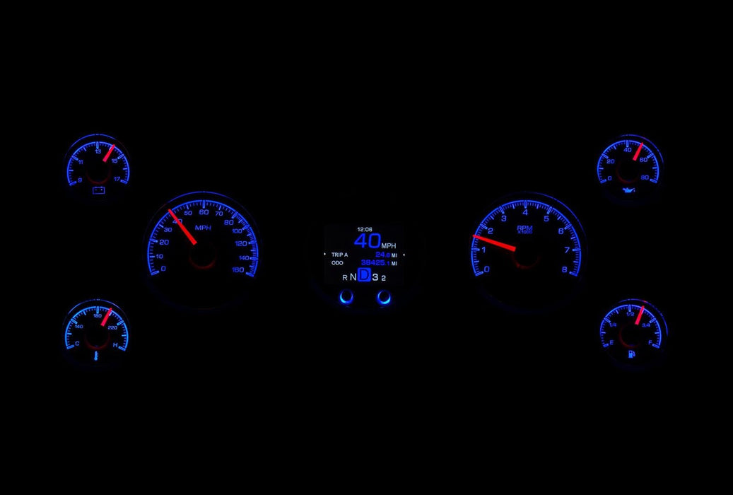 Dakota Digital Dakota Digital HDX Series Universal Round Analog Gauge Kits HDX-2070-K Autofit