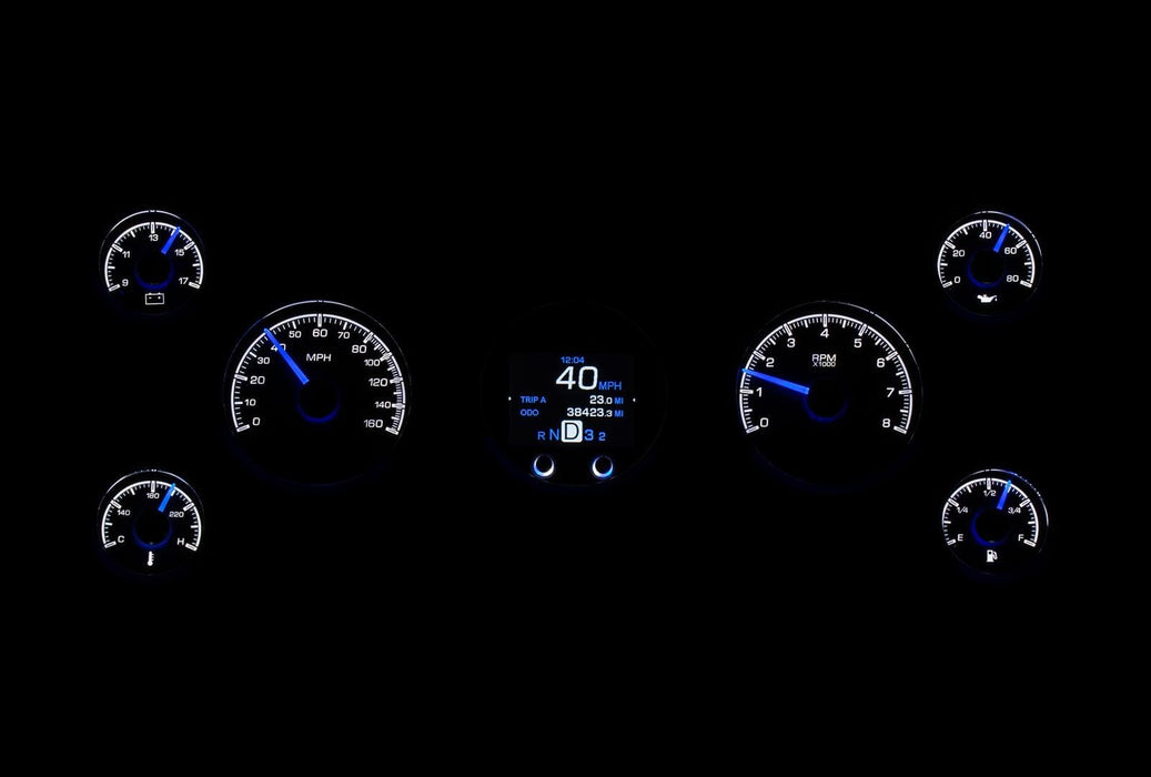 Dakota Digital Dakota Digital HDX Series Universal Round Analog Gauge Kits HDX-2070-K Autofit