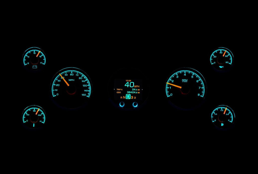 Dakota Digital Dakota Digital HDX Series Universal Round Analog Gauge Kits HDX-2070-K Autofit