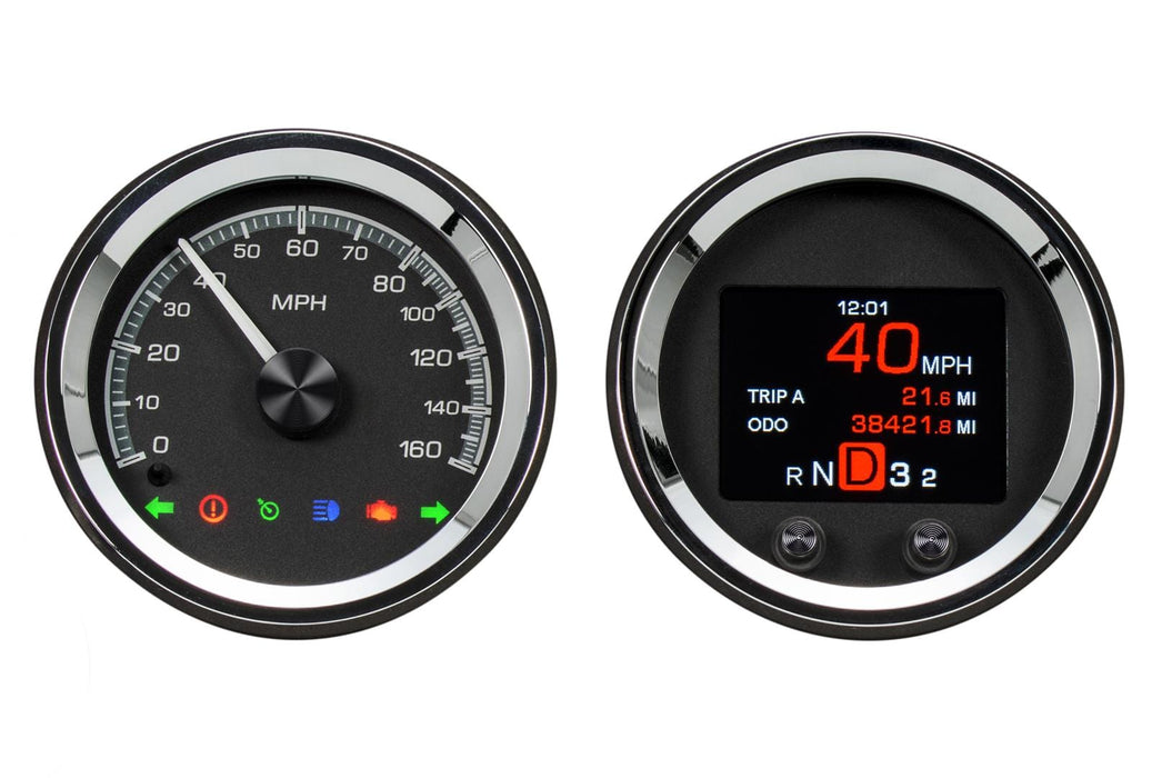 Dakota Digital Dakota Digital HDX Series Universal Round Analog Gauge Kits HDX-2070-K Autofit