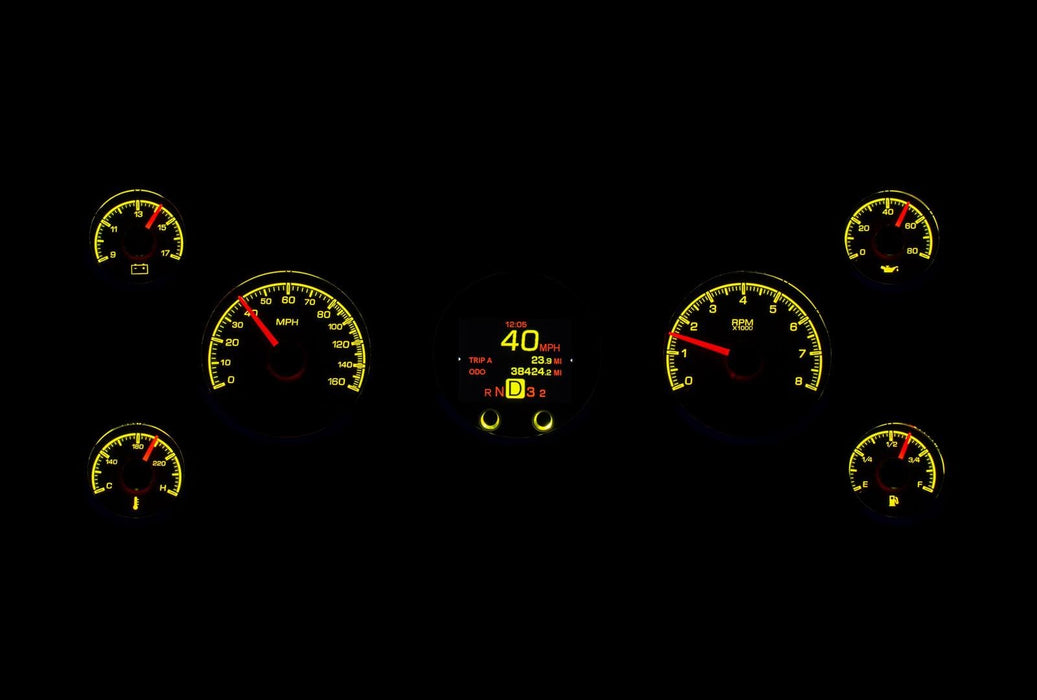 Dakota Digital Dakota Digital HDX Series Universal Round Analog Gauge Kits HDX-2070-K Autofit