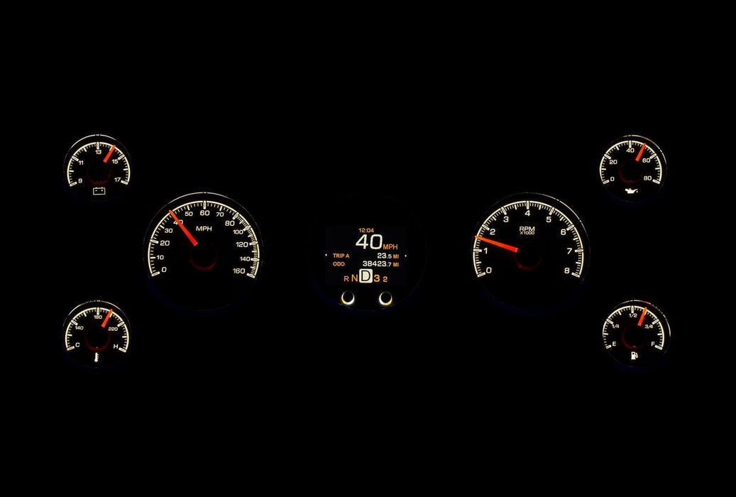 Dakota Digital Dakota Digital HDX Series Universal Round Analog Gauge Kits HDX-2070-K Autofit