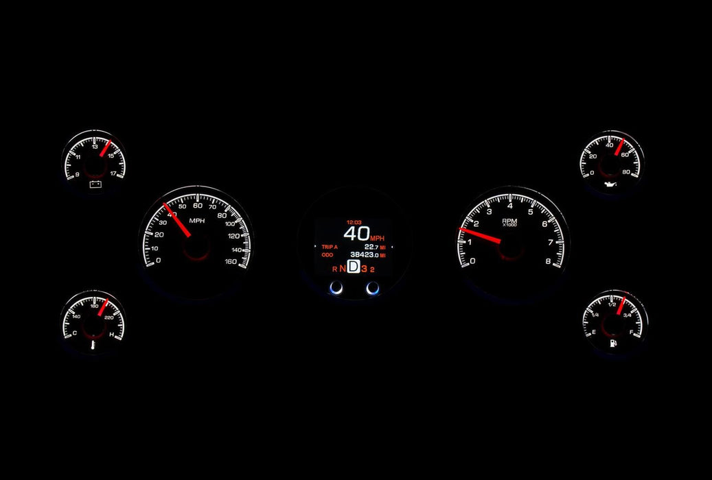 Dakota Digital Dakota Digital HDX Series Universal Round Analog Gauge Kits HDX-2070-S Autofit