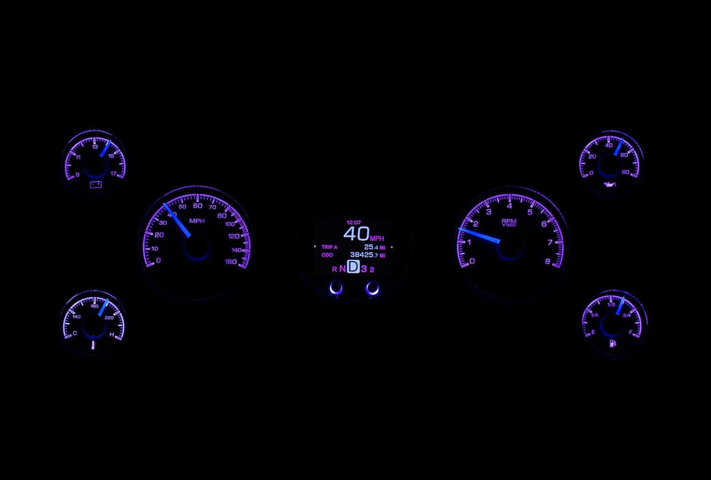 Dakota Digital Dakota Digital HDX Series Universal Round Analog Gauge Kits HDX-2070-S Autofit