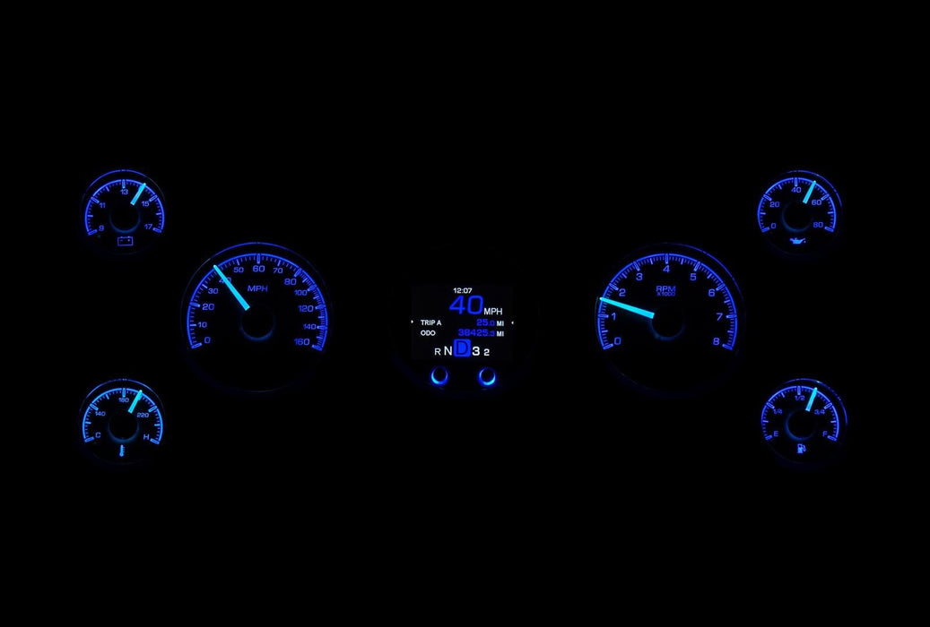 Dakota Digital Dakota Digital HDX Series Universal Round Analog Gauge Kits HDX-2070-S Autofit