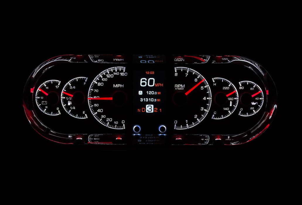 Dakota Digital Dakota Digital HDX Series Universal Rounded Rectangle Analog Gauge Kits HDX-2018-K Autofit