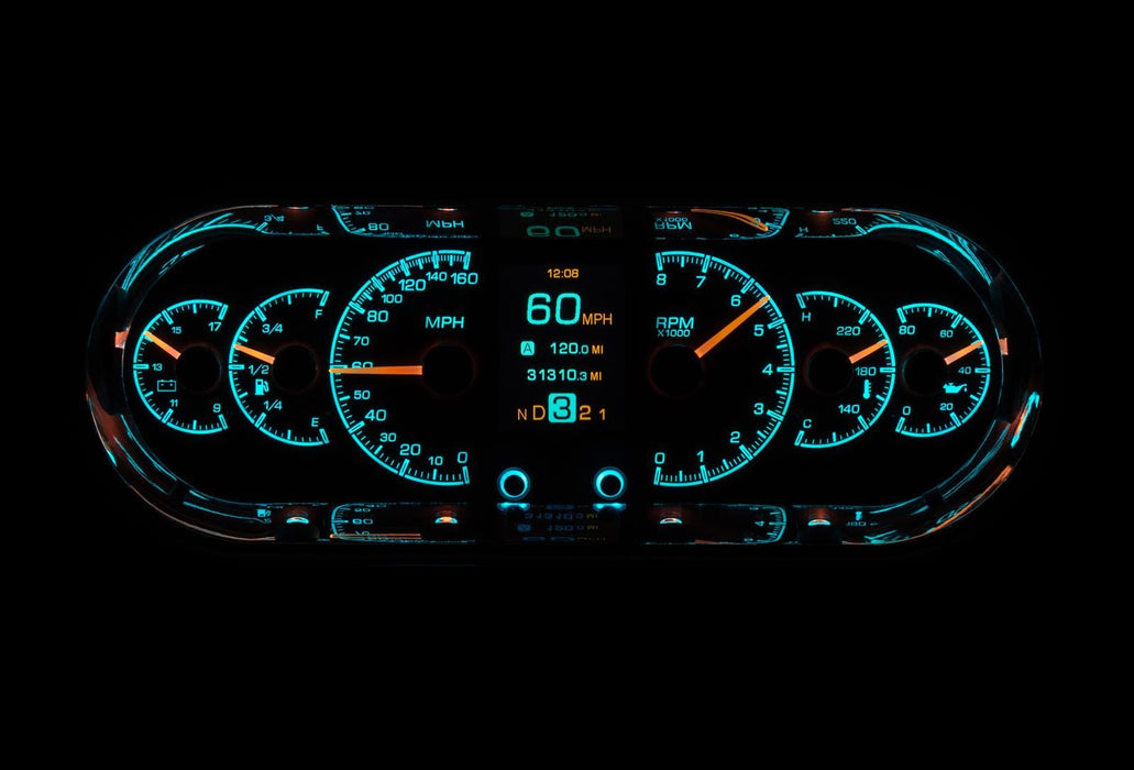 Dakota Digital Dakota Digital HDX Series Universal Rounded Rectangle Analog Gauge Kits HDX-2018-K Autofit