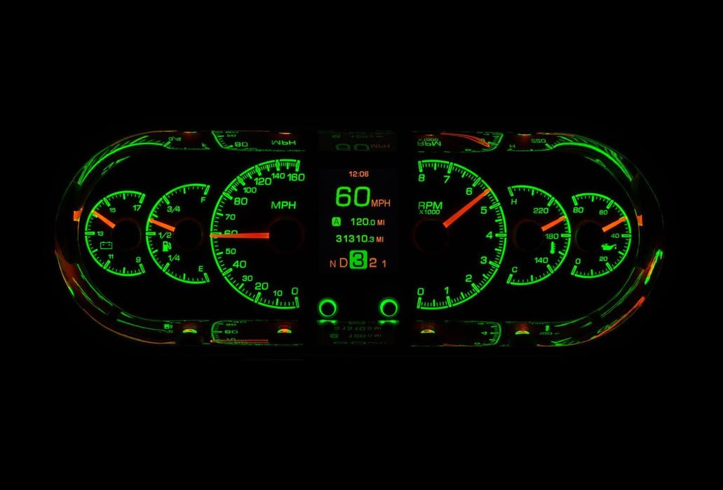 Dakota Digital Dakota Digital HDX Series Universal Rounded Rectangle Analog Gauge Kits HDX-2018-S Autofit