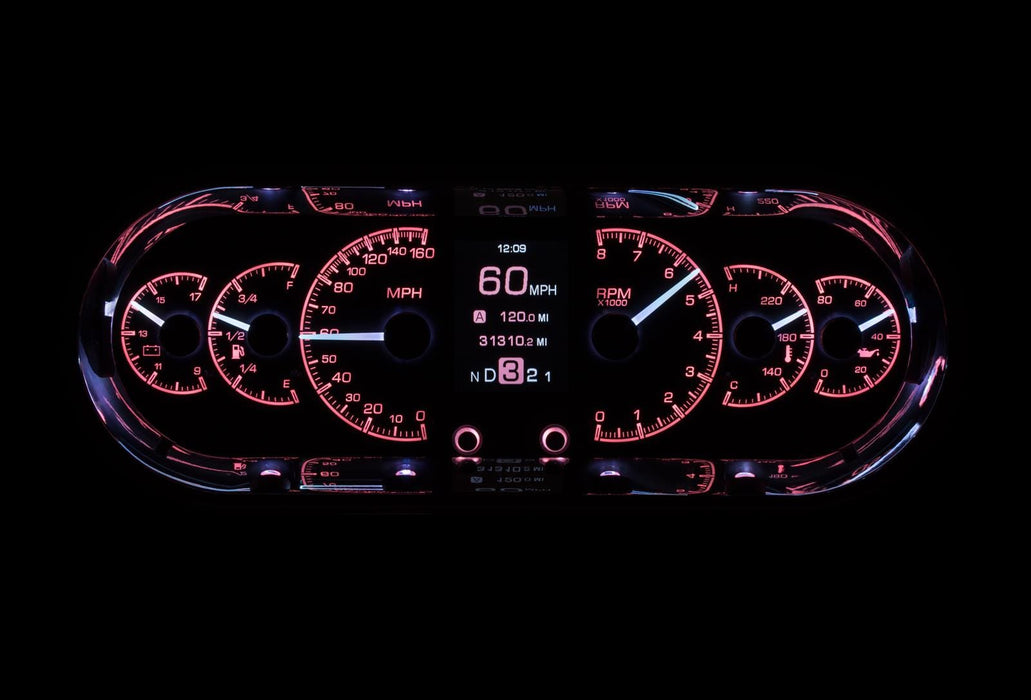 Dakota Digital Dakota Digital HDX Series Universal Rounded Rectangle Analog Gauge Kits HDX-2018-S Autofit