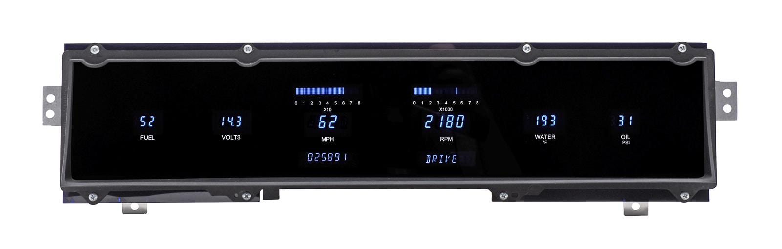 Dakota Digital Dakota Digital VFD3 Direct-Fit Digital Instrument Systems VFD3-91C-CAP-DZ Autofit