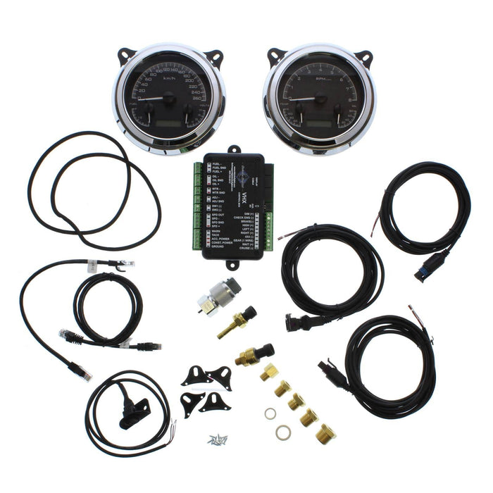 Dakota Digital Dakota Digital VHX Series Direct-Fit Analog Gauge Systems MHX-47C-PU-K-B Autofit