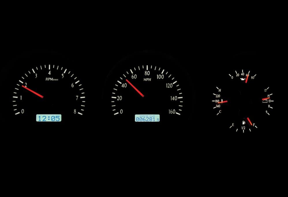 Dakota Digital Dakota Digital VHX Series Direct-Fit Analog Gauge Systems MHX-81D-PU-S-W Autofit