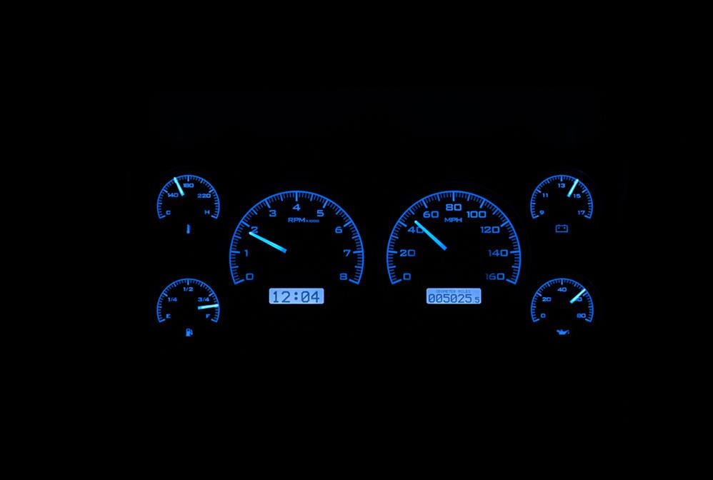 Dakota Digital Dakota Digital VHX Series Direct-Fit Analog Gauge Systems MHX-86C-S10-K-B Autofit