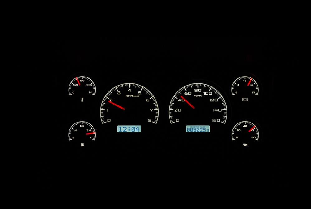 Dakota Digital Dakota Digital VHX Series Direct-Fit Analog Gauge Systems MHX-86C-S10-K-W Autofit