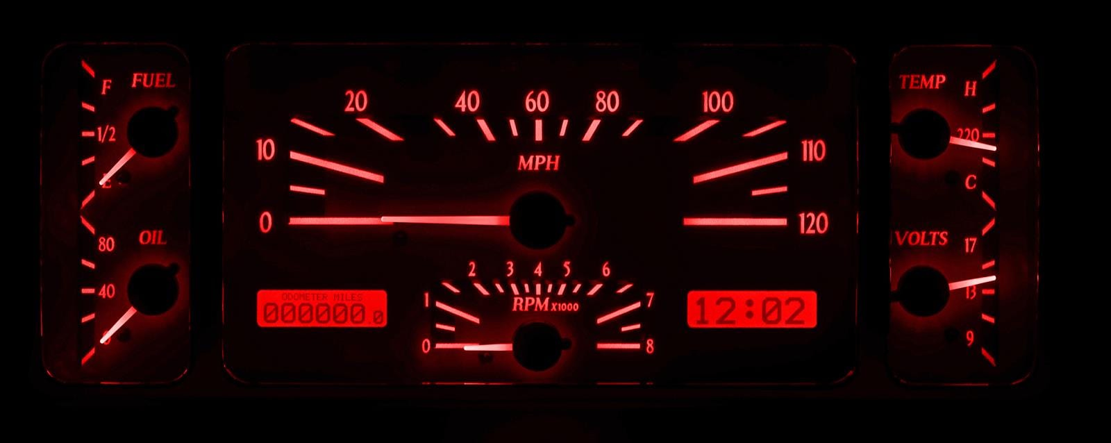Dakota Digital Dakota Digital VHX Series Direct-Fit Analog Gauge Systems VHX-40F-K-R Autofit