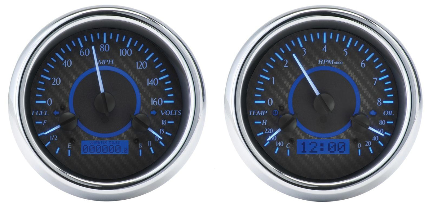 Dakota Digital Dakota Digital VHX Series Direct-Fit Analog Gauge Systems VHX-47C-PU-C-B Autofit