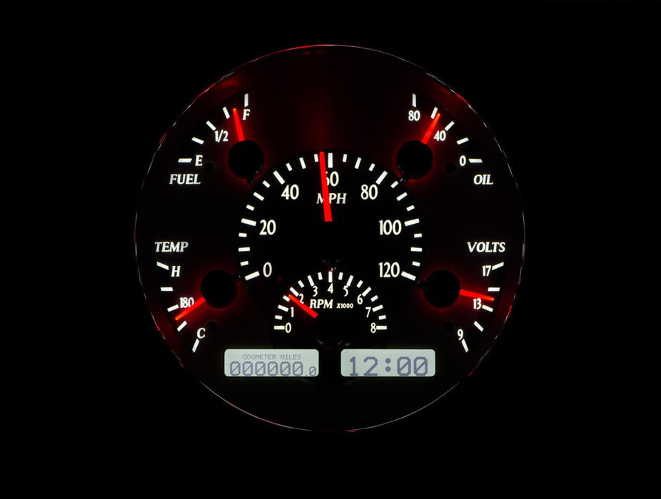 Dakota Digital Dakota Digital VHX Series Direct-Fit Analog Gauge Systems VHX-49F-S-W Autofit