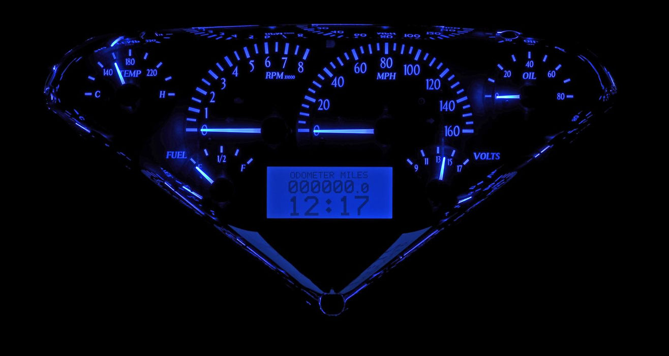Dakota Digital Dakota Digital VHX Series Direct-Fit Analog Gauge Systems VHX-55C-PU-K-W Autofit