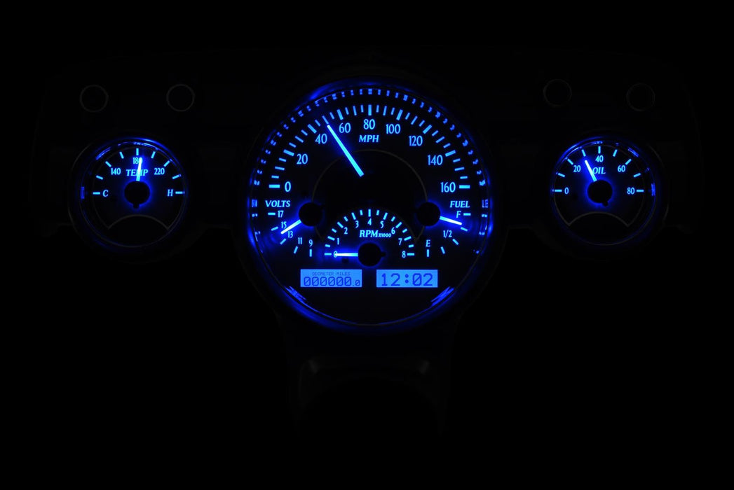Dakota Digital Dakota Digital VHX Series Direct-Fit Analog Gauge Systems VHX-57C-S-B Autofit
