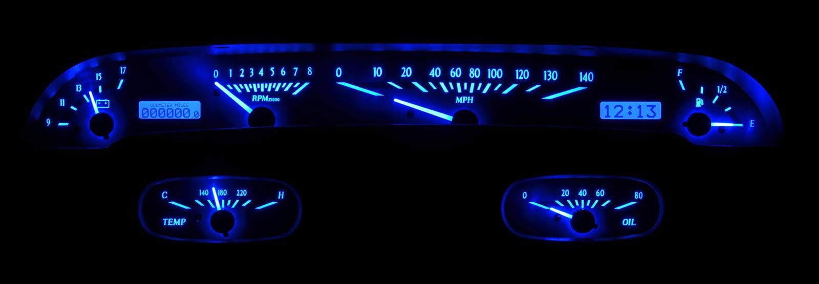 Dakota Digital Dakota Digital VHX Series Direct-Fit Analog Gauge Systems VHX-58C-IMP-S-B Autofit