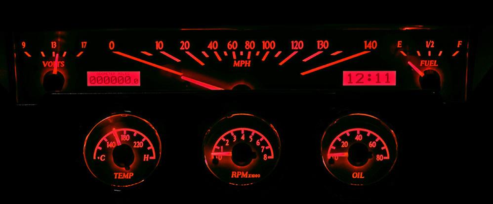 Dakota Digital Dakota Digital VHX Series Direct-Fit Analog Gauge Systems VHX-61C-IMP-S-W Autofit