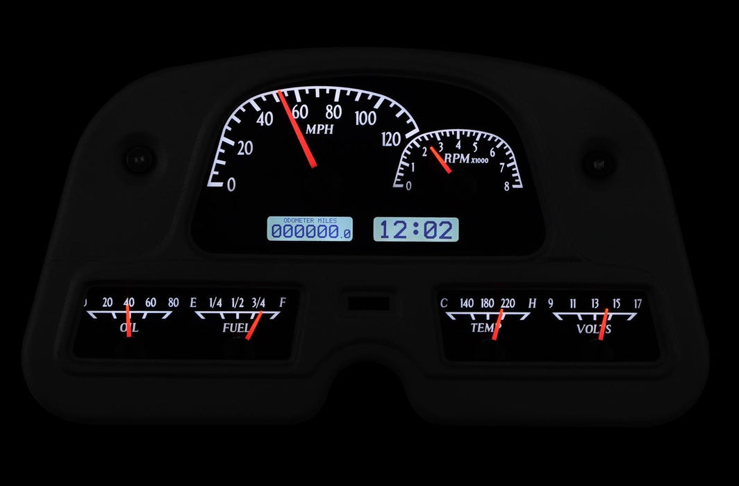 Dakota Digital Dakota Digital VHX Series Direct-Fit Analog Gauge Systems VHX-62T-FJ-K-W Autofit