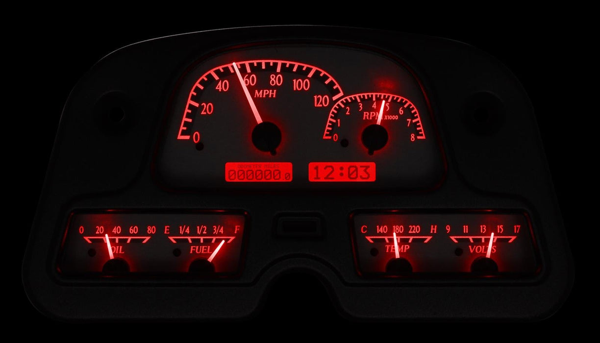 Dakota Digital Dakota Digital VHX Series Direct-Fit Analog Gauge Systems VHX-62T-FJ-S-R Autofit