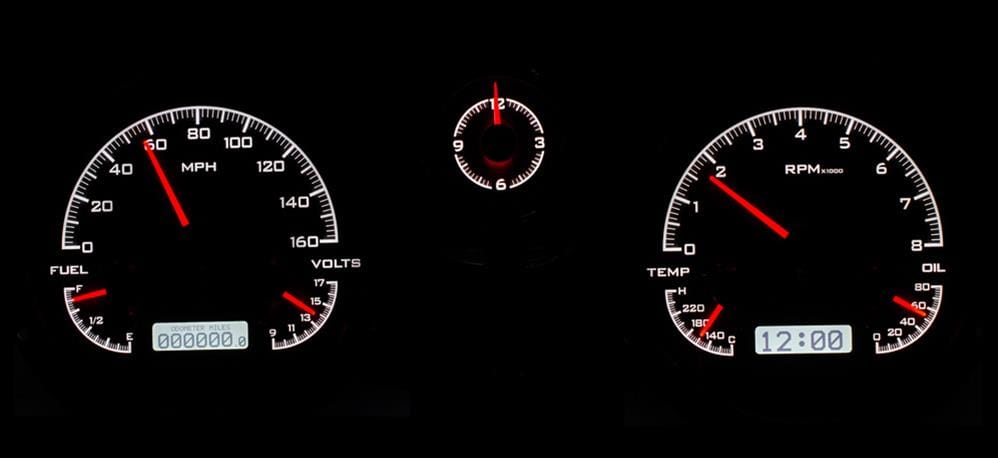 Dakota Digital Dakota Digital VHX Series Direct-Fit Analog Gauge Systems VHX-63B-RIV-K-W Autofit