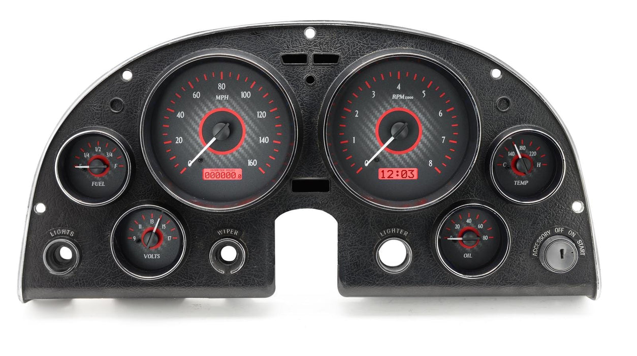 Dakota Digital Dakota Digital VHX Series Direct-Fit Analog Gauge Systems VHX-63C-VET-K-R Autofit