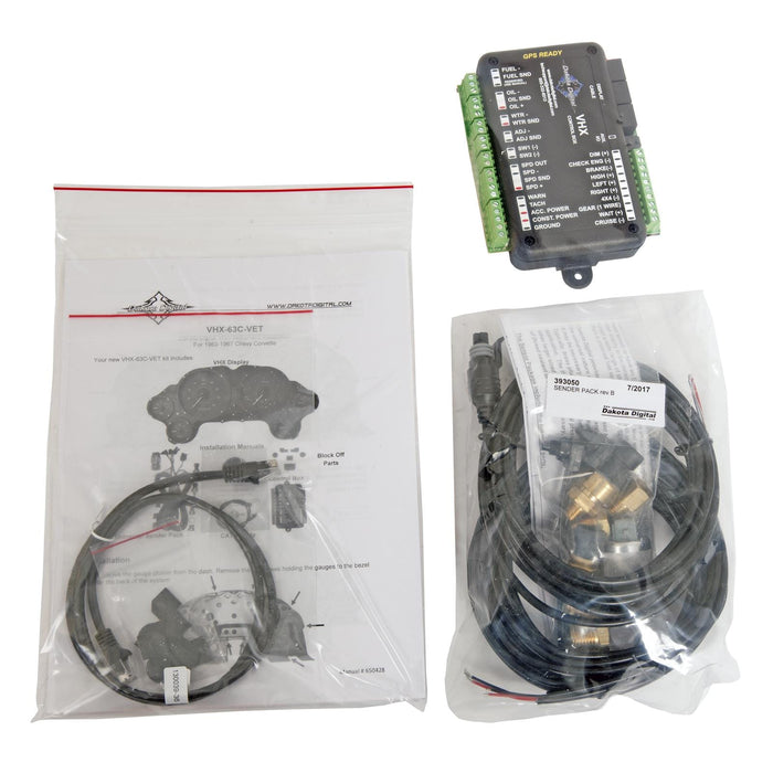 Dakota Digital Dakota Digital VHX Series Direct-Fit Analog Gauge Systems VHX-63C-VET-K-W Autofit