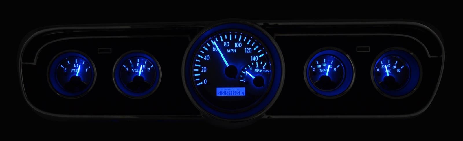 Dakota Digital Dakota Digital VHX Series Direct-Fit Analog Gauge Systems VHX-65F-MUS-S-B Autofit