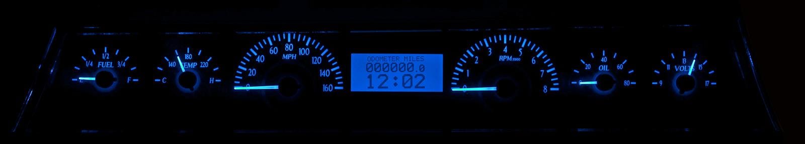 Dakota Digital Dakota Digital VHX Series Direct-Fit Analog Gauge Systems VHX-66C-CVL-K-B Autofit