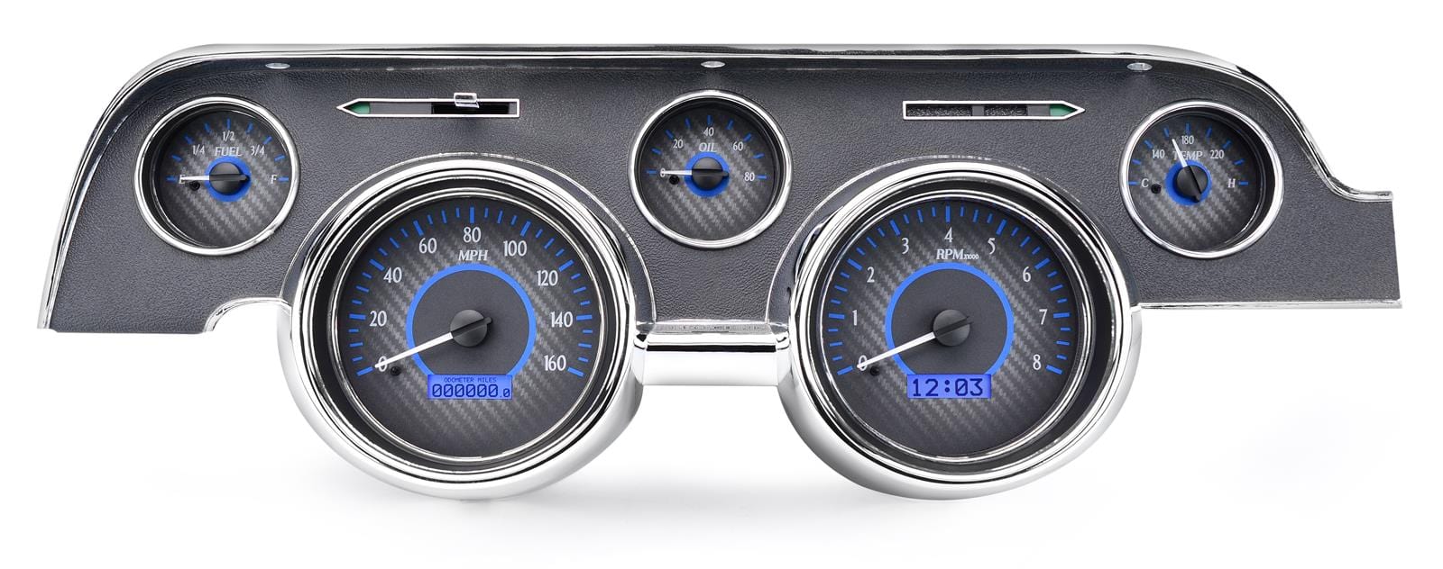 Dakota Digital Dakota Digital VHX Series Direct-Fit Analog Gauge Systems VHX-67F-MUS-C-B Autofit