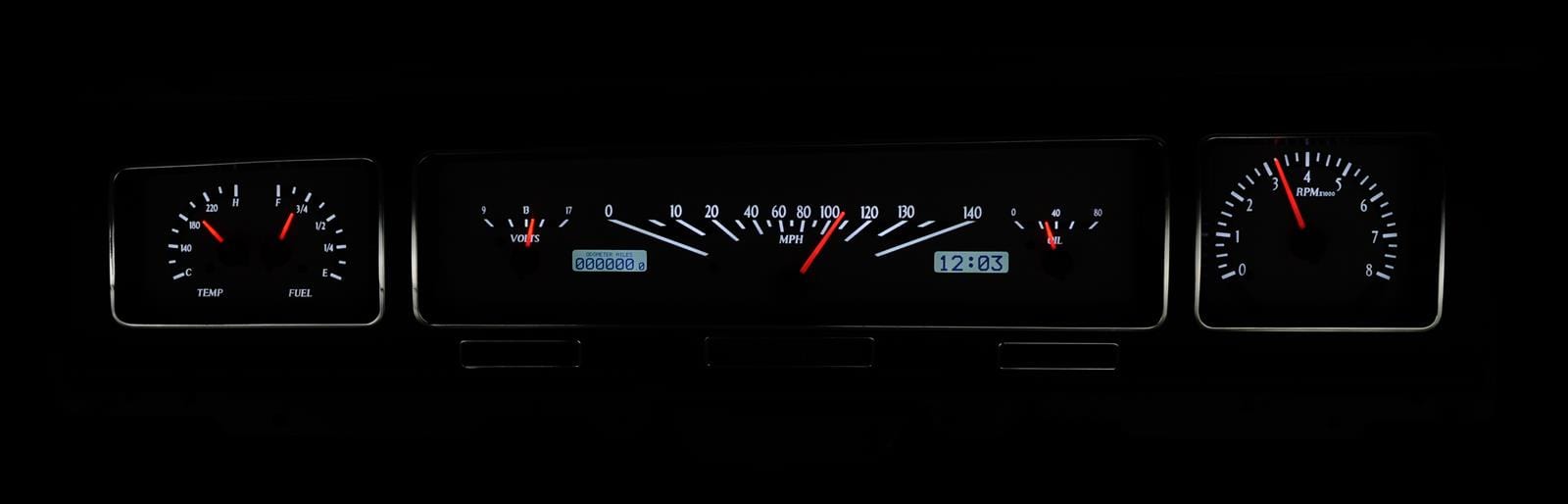 Dakota Digital Dakota Digital VHX Series Direct-Fit Analog Gauge Systems VHX-68C-IMP-S-W Autofit