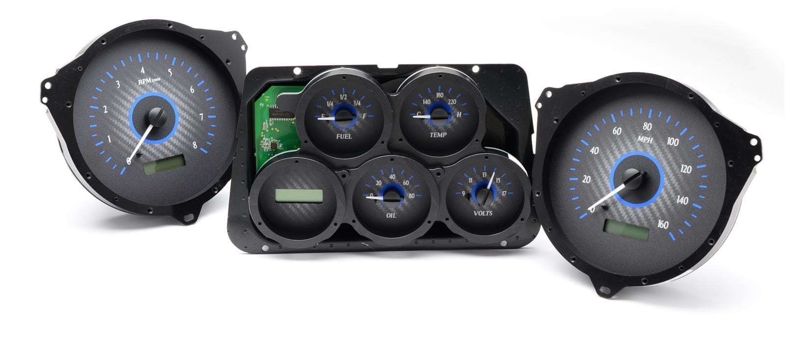 Dakota Digital Dakota Digital VHX Series Direct-Fit Analog Gauge Systems VHX-68C-VET-C-B Autofit