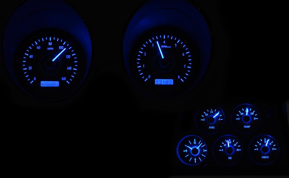 Dakota Digital Dakota Digital VHX Series Direct-Fit Analog Gauge Systems VHX-68C-VTA-K-B Autofit