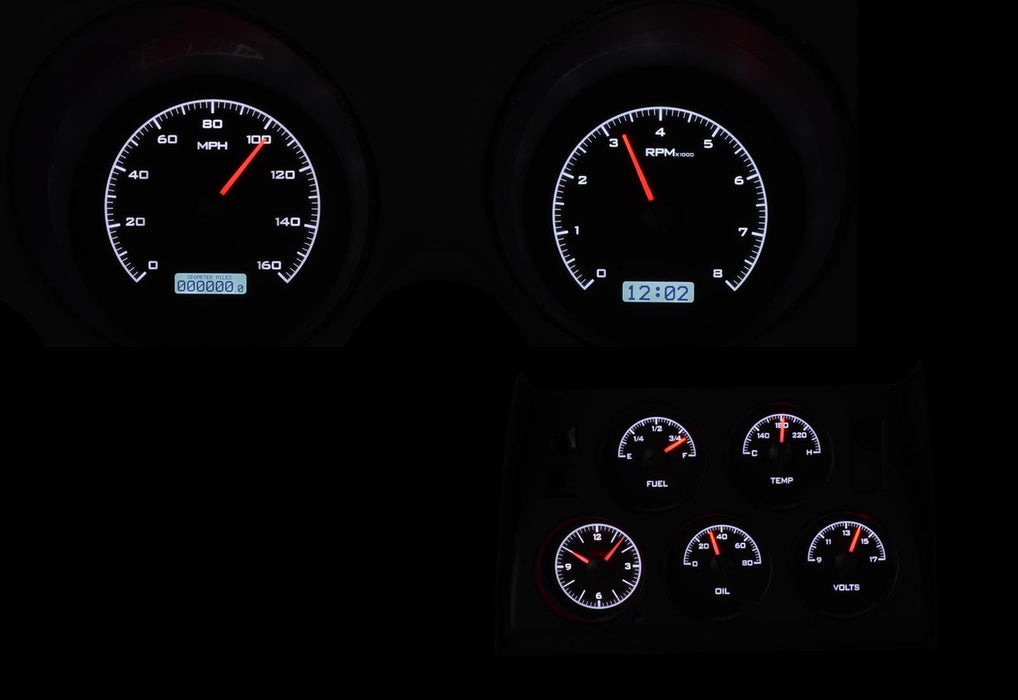 Dakota Digital Dakota Digital VHX Series Direct-Fit Analog Gauge Systems VHX-68C-VTA-K-W Autofit
