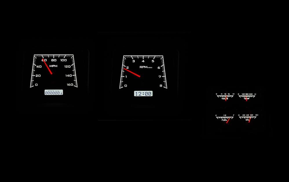 Dakota Digital Dakota Digital VHX Series Direct-Fit Analog Gauge Systems VHX-69C-CAC-K-W Autofit