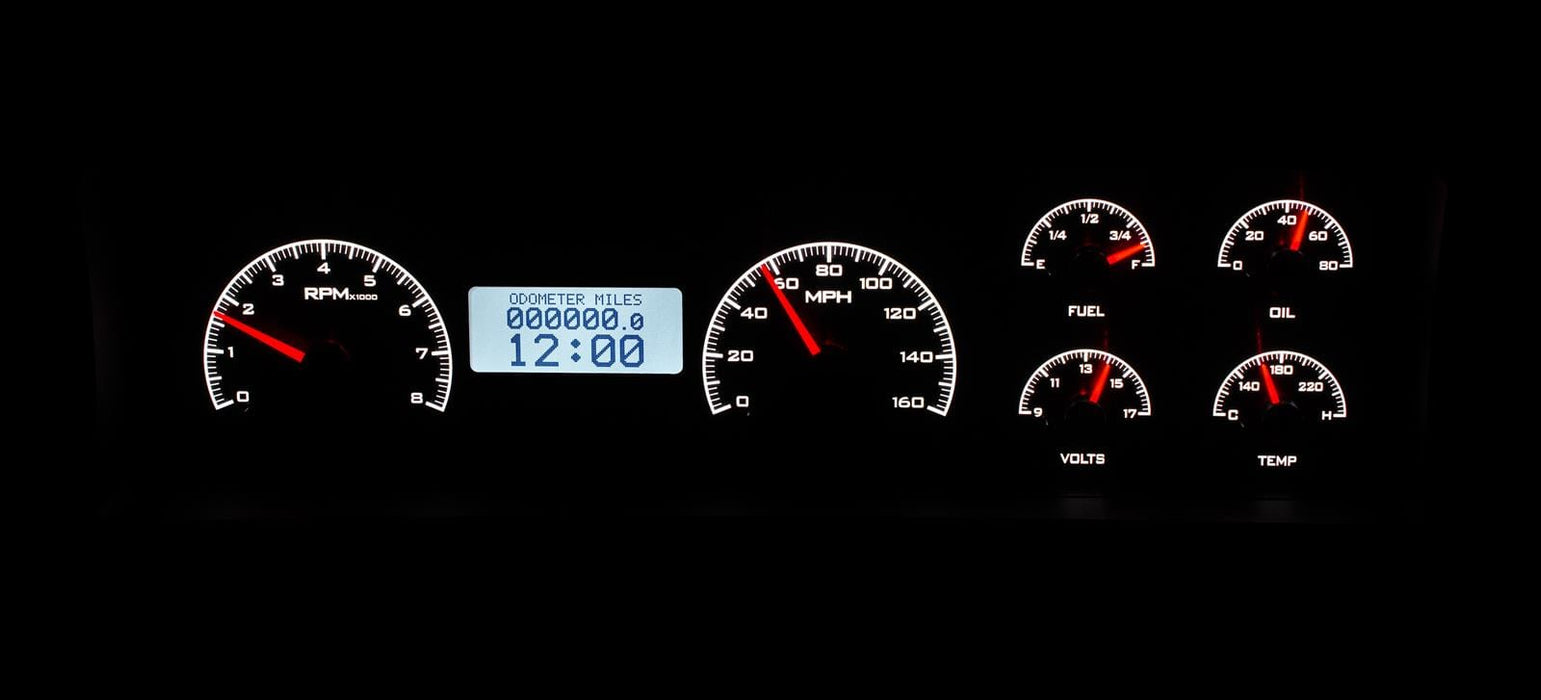 Dakota Digital Dakota Digital VHX Series Direct-Fit Analog Gauge Systems VHX-70C-MAL-K-W Autofit
