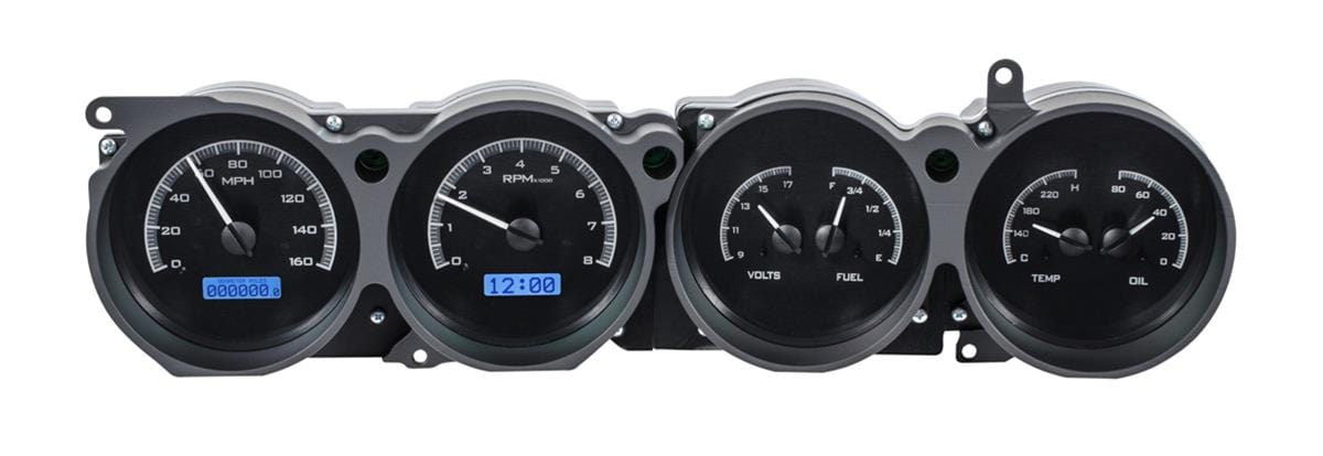 Dakota Digital Dakota Digital VHX Series Direct-Fit Analog Gauge Systems VHX-70D-CLG-K-B Autofit