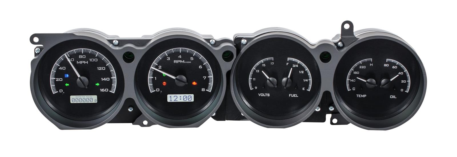 Dakota Digital Dakota Digital VHX Series Direct-Fit Analog Gauge Systems VHX-70D-CLG-K-W Autofit