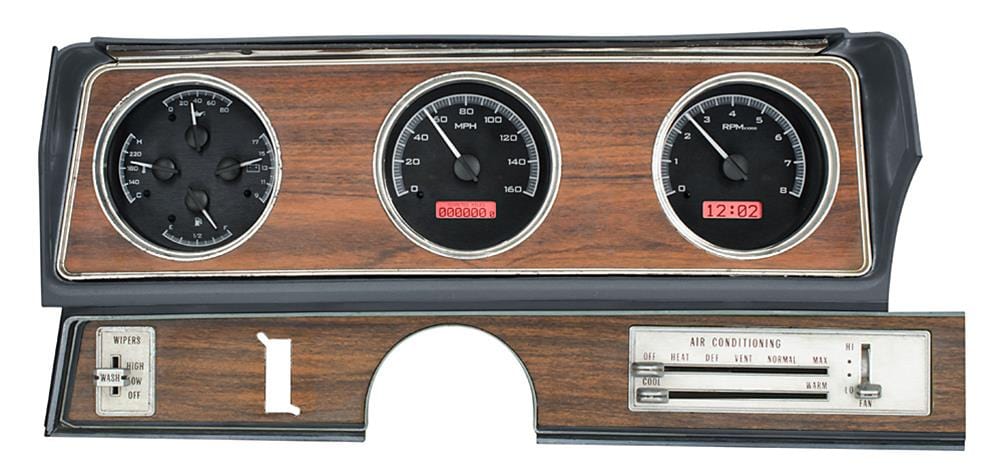 Dakota Digital Dakota Digital VHX Series Direct-Fit Analog Gauge Systems VHX-70O-CUT-K-R Autofit