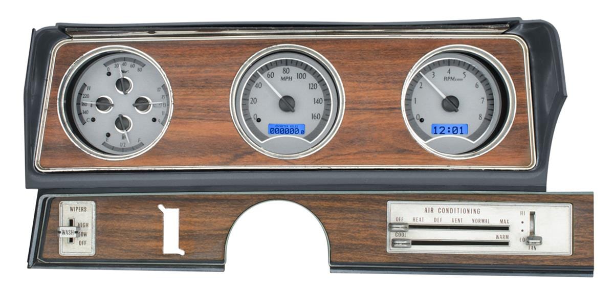Dakota Digital Dakota Digital VHX Series Direct-Fit Analog Gauge Systems VHX-70O-CUT-S-B Autofit