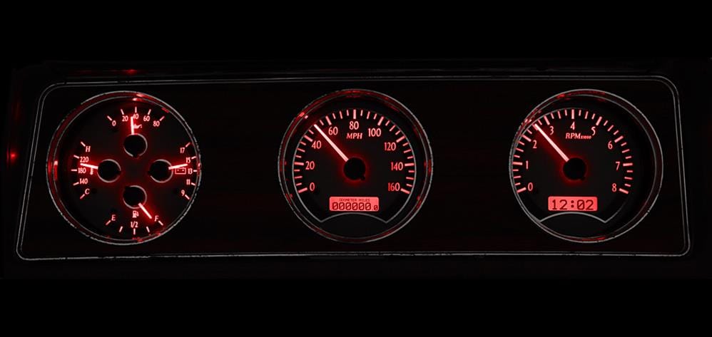 Dakota Digital Dakota Digital VHX Series Direct-Fit Analog Gauge Systems VHX-70O-CUT-S-R Autofit