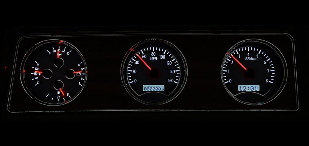 Dakota Digital Dakota Digital VHX Series Direct-Fit Analog Gauge Systems VHX-70O-CUT-S-W Autofit